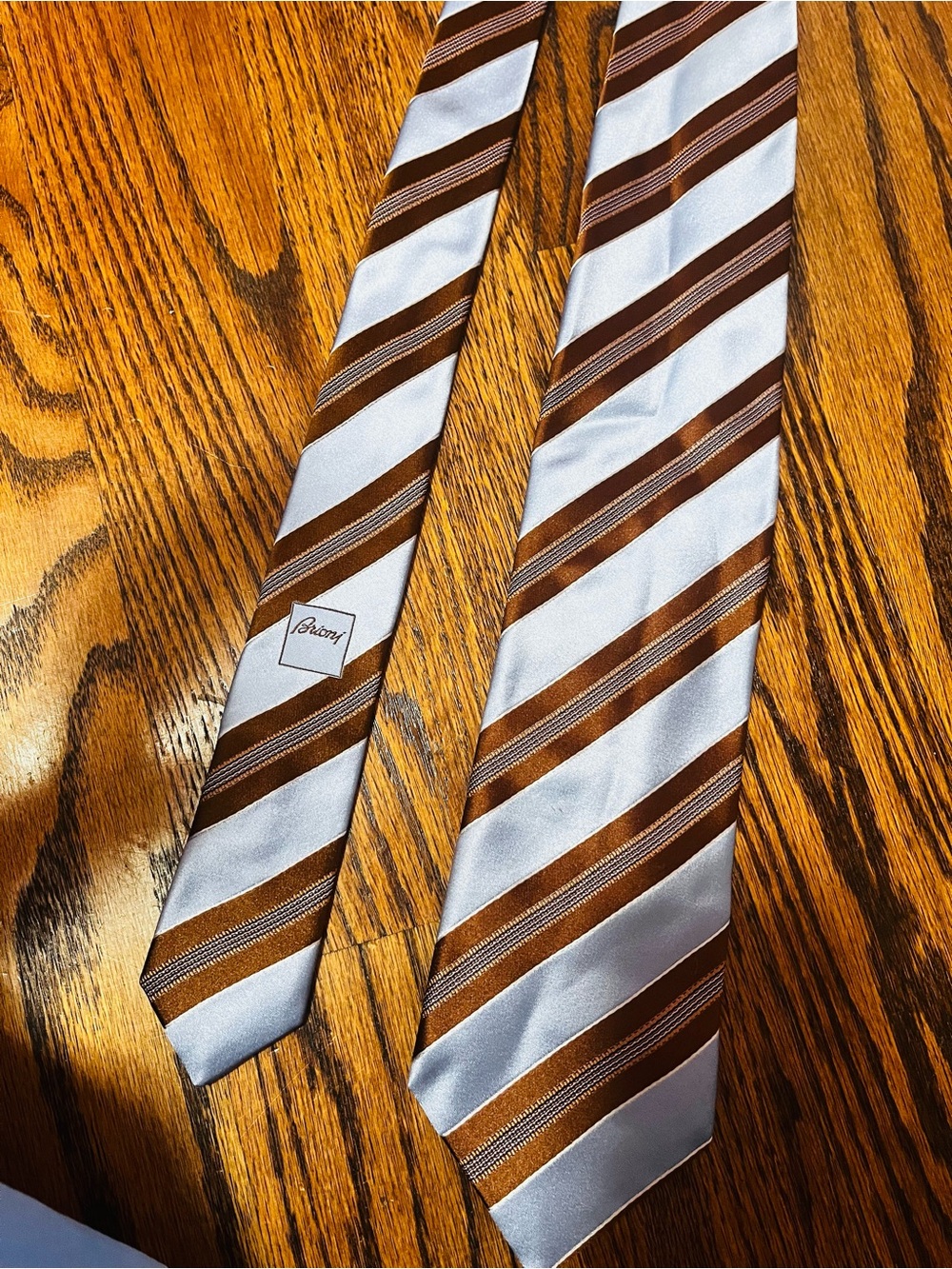 Brioni Striped blue and Brown Men's Tie
